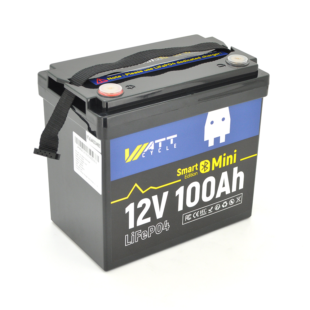 WattCycle WT12V100AH100MINIBT 12,8 В 100 А·год Bluetooth — акумуляторна батарея LiFePO4 1,28 кВт·год — фото 1 из 4