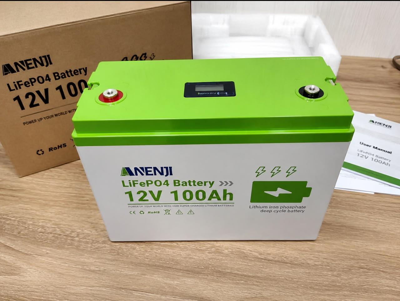 Акумулятор LiFePO4 ANENJI 12V 100Ah для резервного живлення