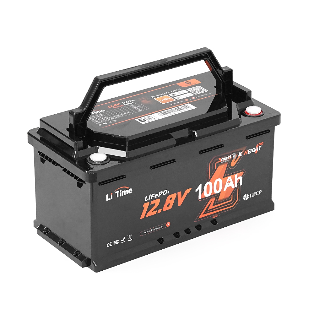 Li-TIME 12,8 В 100 А·год Bluetooth — акумуляторна батарея LiFePO4 1,28 кВт·год — фото 1 из 3