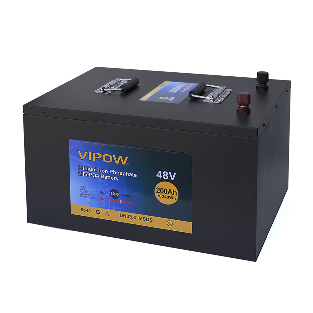 Vipow 51,2 В 200 А·год — акумуляторна батарея LiFePO4 10,24 кВт·год — фото 1 из 3