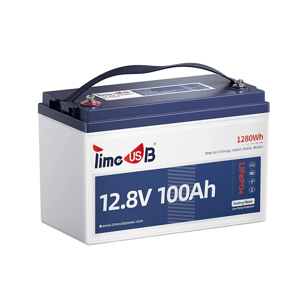 Timeusb 12,8 В 100 А·год Low-Temp з підігрівом — акумуляторна батарея LiFePO4 1,28 кВт·год — фото 1 з 3