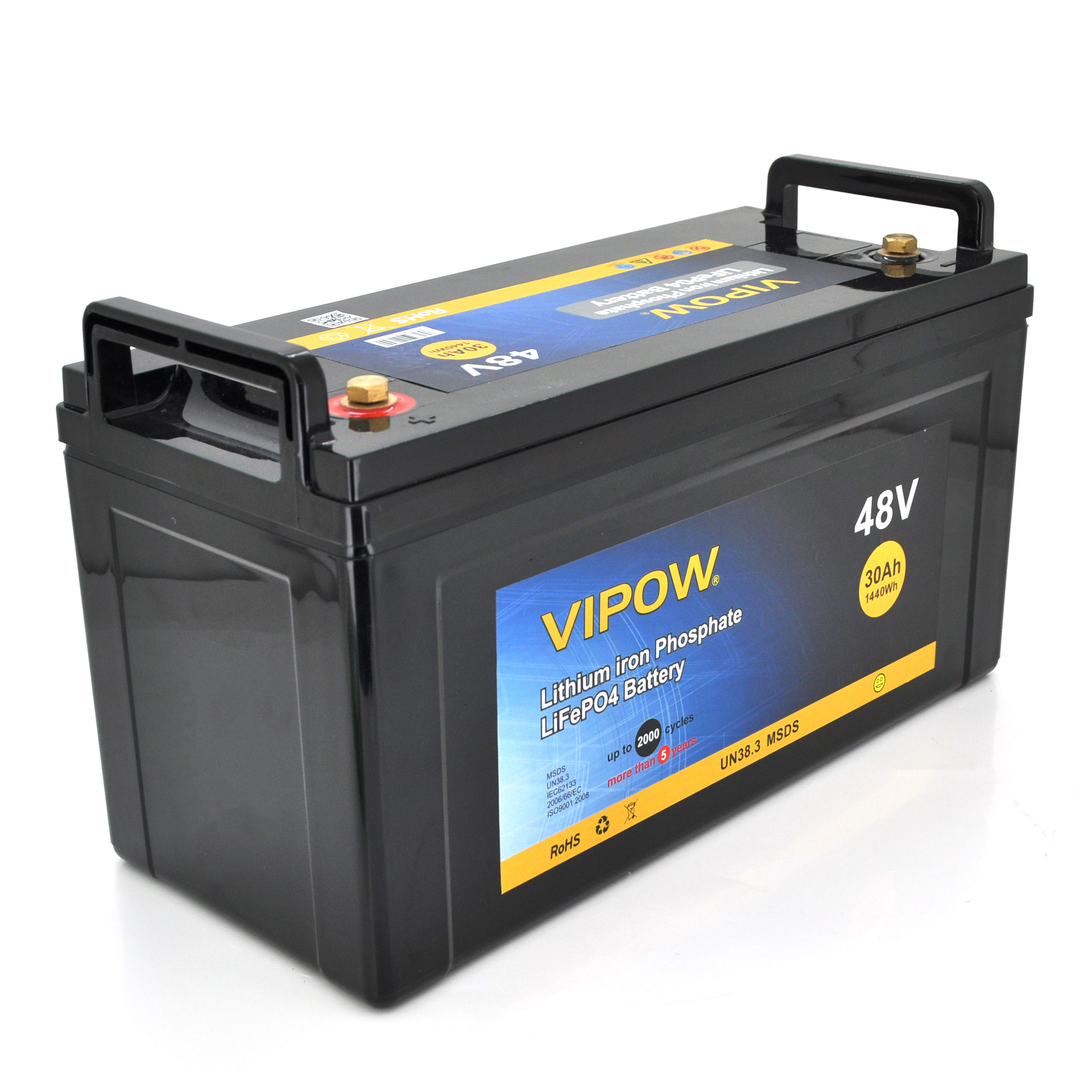 Vipow 51,2 В 30 А·год — акумуляторна батарея LiFePO4 1,54 кВт·год — фото 1 з 3