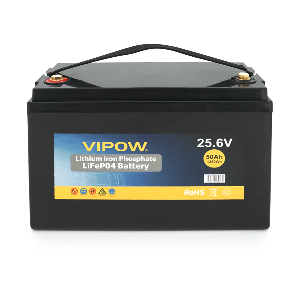 Vipow 25,6 В 50 А·год — акумуляторна батарея LiFePO4 1,28 кВт·год — фото 1 з 3