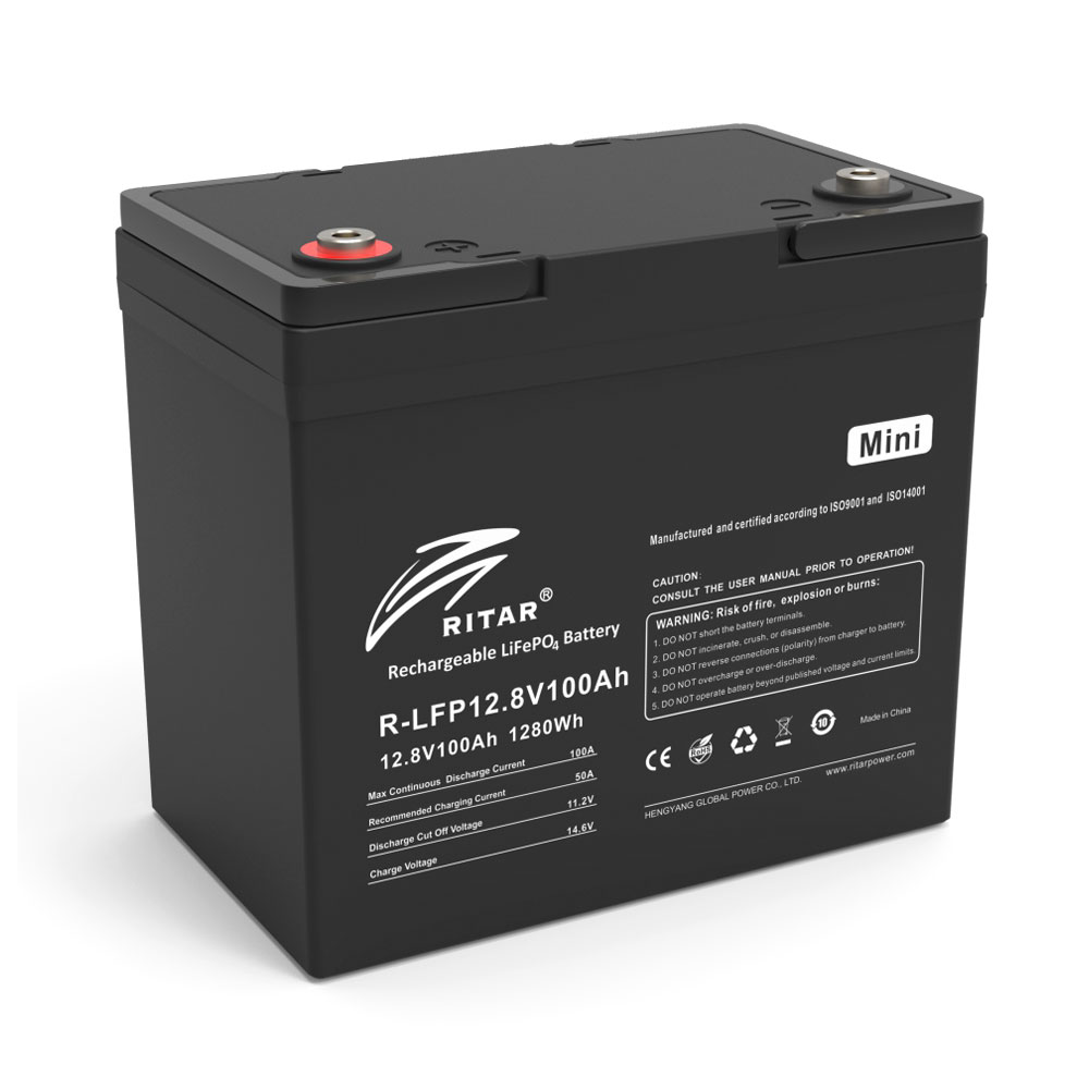 Ritar 12,8 В 100 А·год Mini — акумуляторна батарея LiFePO4 1,28 кВт·год — фото 1 из 4