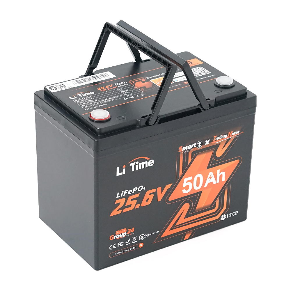 Li-TIME 25,6 В 50 А·год Bluetooth — акумуляторна батарея LiFePO4 1,28 кВт·год — фото 1 з 4