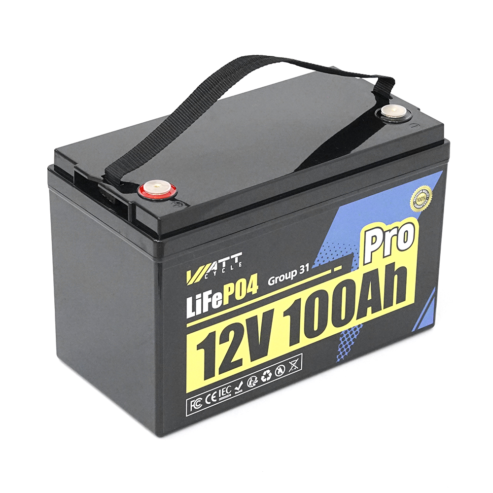 WattCycle WT12V100AH110PRO 12,8 В 100 А·год — акумуляторна батарея LiFePO4 1,28 кВт·год — фото 1 з 3