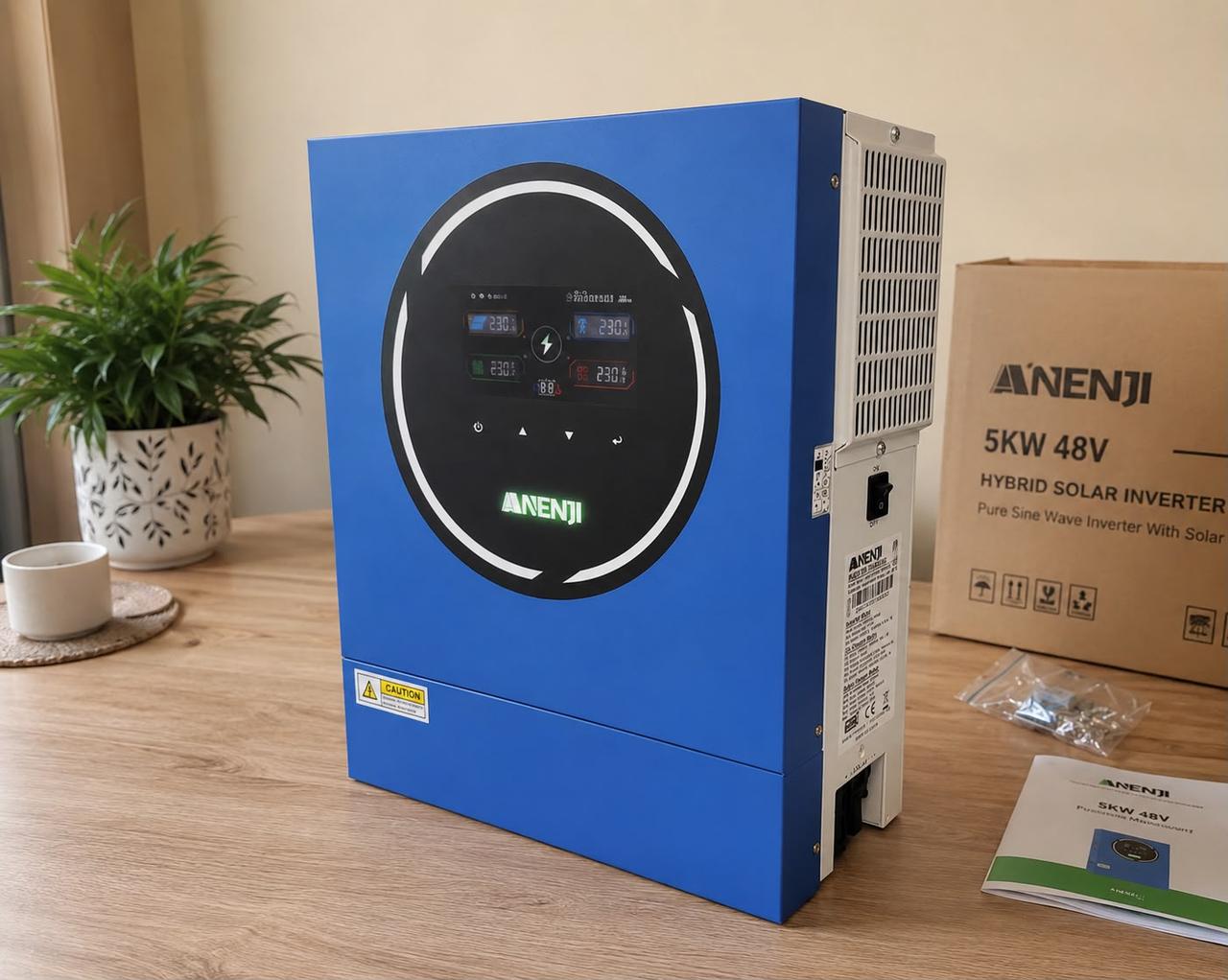 Гібридний інвертор ANENJI New 5KW 48V MPPT Wi-Fi