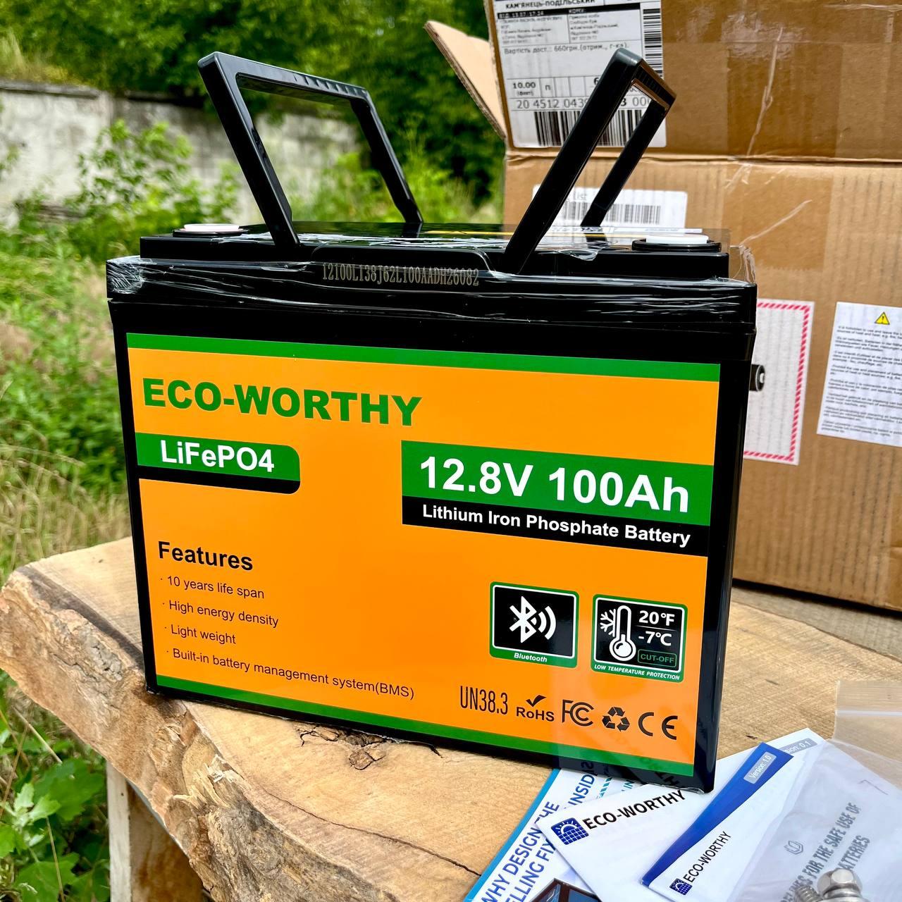 Акумулятор LiFePO4 Eco-Worthy 12.8V 100 А·год з Bluetooth — фото 1 из 4